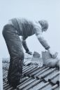 Ton working on the roof - Photo taken from the Bastiaan family archive