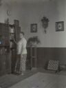 Wife of W. F. J. Krols in their house in Praboemoelin at Lahat. KITLV 141470, around 1920, Leiden University Libraries collection.