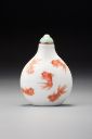 Fig 4:  An iron-red porcelain ‘nine goldfish’ snuff bottle - [Bonhams, ](https://www.bonhams.com/auctions/18456/lot/85/?category=results) 