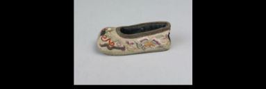 Fig. 3. Child’s Shoe, ca. 1873, Shache, China. From the collection of the Victoria and Albert Museum in London. Accession Number: 2077(IS). [Victoria and Albert Museum](https://collections.vam.ac.uk/item/O453564/shoe-unknown/)