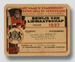 Voorkant - Niet-ondertekende NSB lidmaatschapskaart op naam van A.A. Kampman d.d. 1 februari 1937 - Fotografie Cees de Jonge