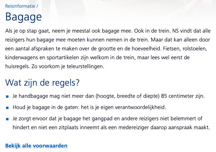 Fig. 2 Luggage rules of [NS](https://www.ns.nl/reisinformatie/bagage)