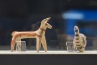Fig. 11 - Mycenaean figurines of animal and bird, Archeological Museum of Thebes (201143) - [Wikimedia](https://commons.wikimedia.org/wiki/File:Mycenaean_figurines_of_animal_and_bird,_AM_of_Thebes,_201143.jpg) 