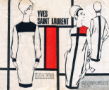   Vogue’s Yves Saint Laurent Mondrian Dresses 1965 - [Vogue 1556](http://patternpatter.blogspot.com/2014/03/piet-mondrian-1960s-dresses.html)