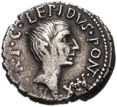 Lepidus on a coin issued by himself and Octavian in 42 B.C. - [wikicommons](https://commons.wikimedia.org/wiki/File:Marcus_Aemilius_Lepidus.jpg)