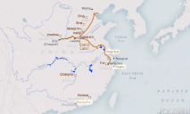 Fig 36: Map showing a network of kilns interlinked with the principal seaports in coastal China - [Screenshot from the video: Boon Hui ‘Secrets of the Sea: A Tang Shipwreck and Early Trade in Asia’](https://asiasociety.org/new-york/exhibitions/secrets-sea-tang-shipwreck-and-early-trade-asia#:~:text=The%20objects%20in%20Secrets%20of,have%20been%20able%20to%20study)(accessed 10/08/2021)