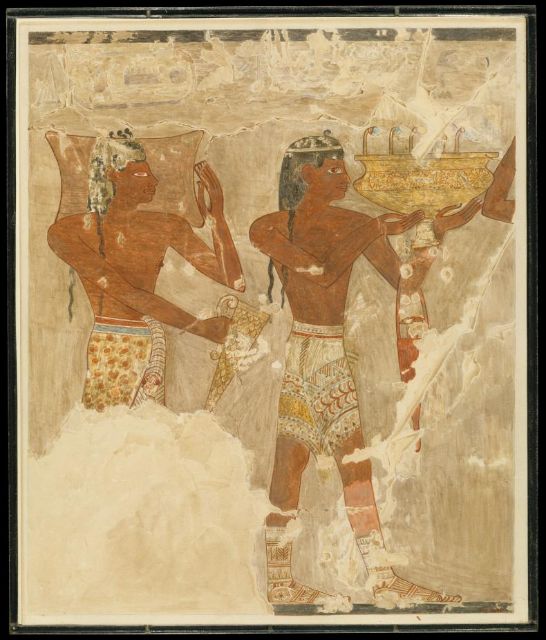 Figure 22: Cretans (keftiu) bringing gifts to Egypt, painting from the tomb of Rekhmire, under Pharaoh Thutmosis III (c. 1479-1425) - [wikimedia](https://en.wikipedia.org/wiki/Minoan_civilization#/media/File:Cretans_Bringing_Gifts,_Tomb_of_Rekhmire.jpg)