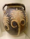 Pithos with Minoan flower motif - Archaeological Museum Heraklion - Via [Wikimedia](https://commons.wikimedia.org/wiki/File:Pithos_Kamares-Stil_02.jpg) 