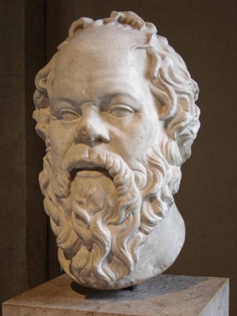 Figure 1: bust of Socrates, 1st century copy made out of marble - [Wikimedia](https://nl.wikipedia.org/wiki/Socrates_(filosoof))