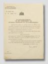 Officiële goedkeuring van de verlening van eervol ontslag aan hoogleraar Frans de Liagre Böhl d.d. 28 januari 1943 - Fotografie Cees de Jonge