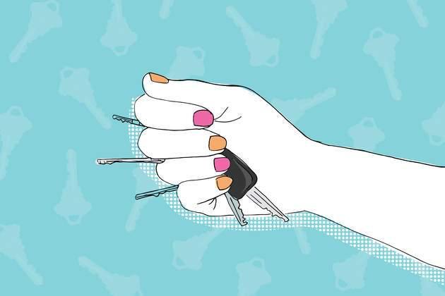 Fig. 1. [Keys between fingers](https://wegrabback.home.blog/2018/11/26/protection-for-women-101-keys-between-fingers/)   