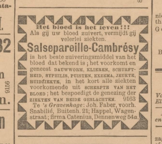 Dagblad van Zuidholland en 's Gravenhage 19-11-1898 - Via [Delpher](https://www.delpher.nl/nl/kranten/view?query=cambr%C3%A9sy+syphilis&page=1&coll=ddd&identifier=MMKB19:000908146:mpeg21:a00074&resultsidentifier=MMKB19:000908146:mpeg21:a00074&rowid=4)