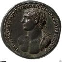 Fig. 4 - Sestertius of Trajan (98-117) depicting the emperor as a nude bust facing left. - Kunsthistorisches Museum Wien - [RÖ 36694](https://www.ikmk.at/object?id=ID122779) 