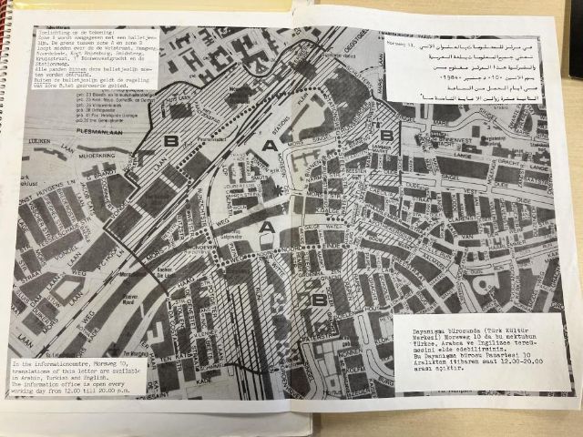 Fig. 2 – Evacuation Map, with information in four languages – Photo from personal archive Lia Kerkvliet.