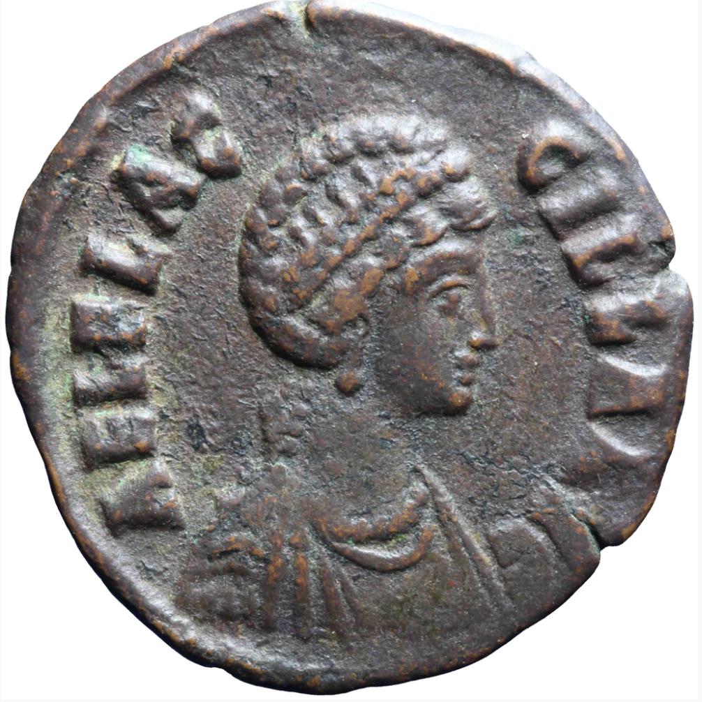 Fig. 3. Aelia Flaccilla, Pulcheria’s grandmother, on a [coin](https://nnc.dnb.nl/dnb-nnc-ontsluiting-frontend/#/collectie/object/1958-0403)