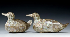 A pair of mother-of-pearl and ivory ducks - [Richard Gardner Antiques](https://www.richardgardnerantiques.co.uk/shop/sold/pair-of-mother-of-pearl-ducks/)
