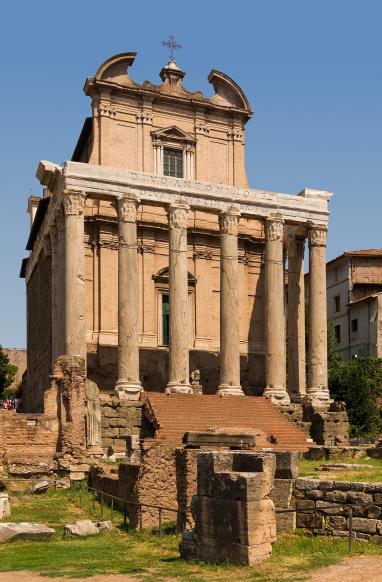 Fig. 2. The temple of Antoninus Pius and Faustina the Elder in [Rome](https://commons.wikimedia.org/wiki/File:Temple_Antoninus_%26_Faustina_Forum_Romanum,_Rome,_Italy.jpg)