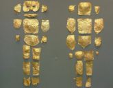 Fig. 2. Gold cladding - National Archaeological Museum of Athens - [Wikimedia](https://commons.wikimedia.org/wiki/File:NAMA_Gold_diadem_with_repouss%C3%A9_rosettes_and_an_infant,_consisting_of_pieces_of_gold_foil-_Grave_Circle_A.JPG)