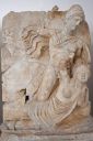 Figure 4: Britannia relief from the Sebasteion at Aphrodisias. [Wikimedia](https://commons.wikimedia.org/wiki/File:Aphrodisias_Museum_Claudius_and_Britannica_4638.jpg)