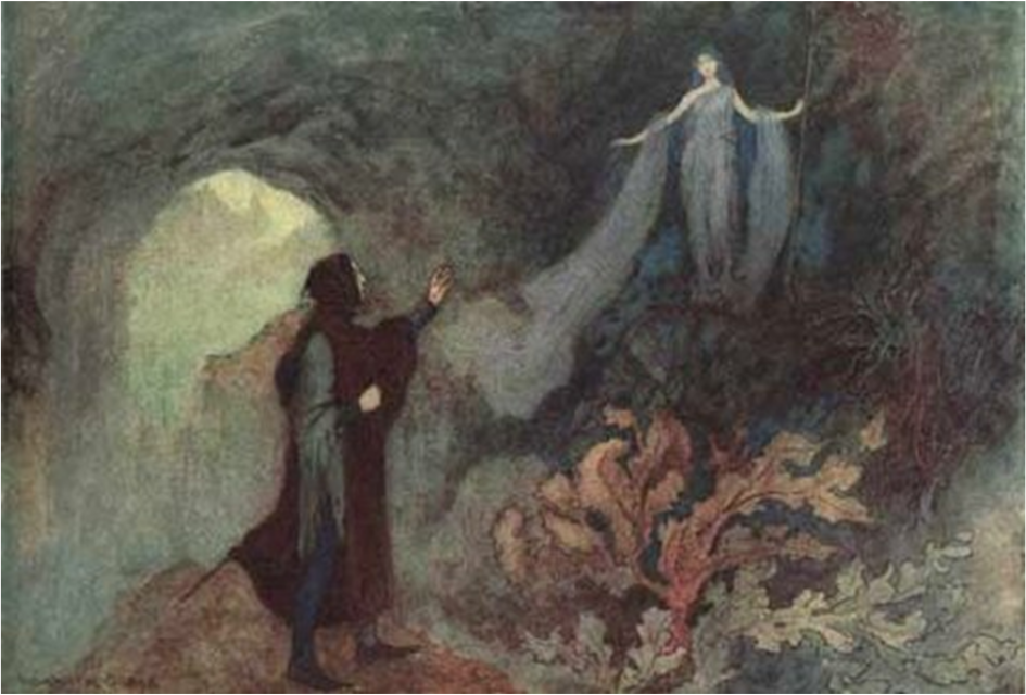 Fig: Zezolla's father meets the fairy in Sardinia