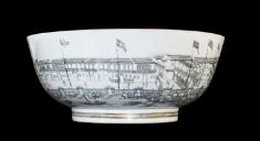 SOLD Chinese export porcelain Hong Bowl painted en grisaille  - Cohen & Cohen - REF No. 6671 (2).jpg