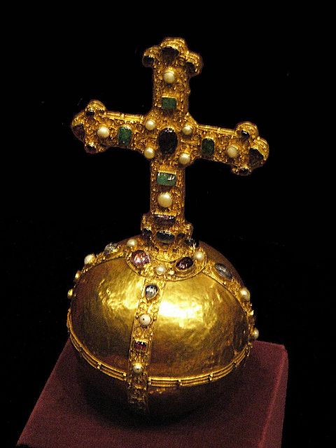 Globus cruciger as used by the Holy Roman Emperor (ca. 1200) - [Wikimedia](https://en.wikipedia.org/wiki/File:Imperial_Orb_of_the_Holy_Roman_Empire.jpg)