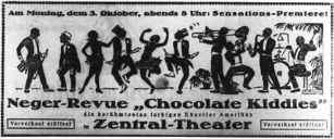 Fig. 10: “Chocolate Kiddies” - Elsevier  - [Michele Ferm, Revealing representations of jazz in the Weimar Republic, The Social Science Journal, Volume 45, Issue 2, 2008 ](https://ars.els-cdn.com/content/image/1-s2.0-S0362331908000244-gr3.jpg) 