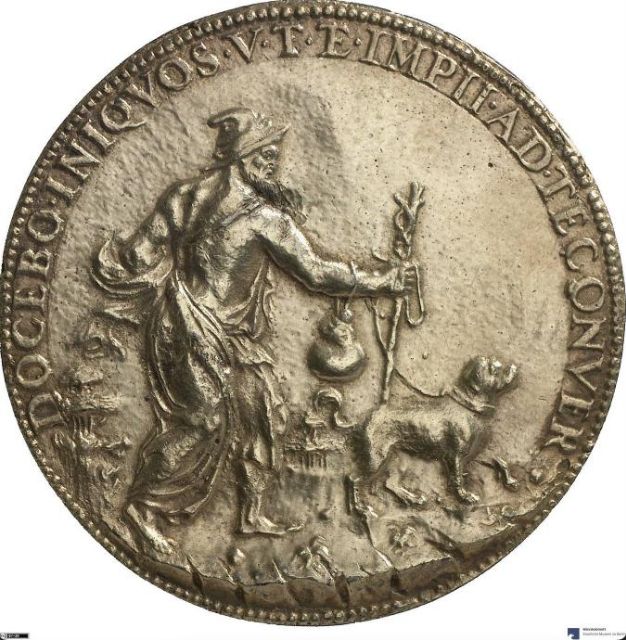 Fig. 1 - Leone Leoni: Medal of Michelangelo Buonarotti, Münzkabinett, SMB Berlin - [18210913](https://ikmk.smb.museum/object?id=18210913&view=rs&download=img)