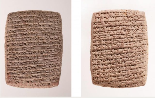 Fig 1 - LB 1200, a clay tablet dating to ca. 1875 BCE inscribed with cuneiform. The tablet is part of the De Liagre Böhl Collection of NINO.