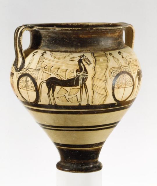 Figure 18: Terracotta chariot krater depicting the ‘shell’ motif, 1375-1350 BCE - Metropolitan Museum of Art - [74.51.964](https://www.metmuseum.org/art/collection/search/240552)