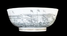 SOLD Chinese export porcelain Hong Bowl painted en grisaille  - Cohen & Cohen - REF No. 6671.jpg