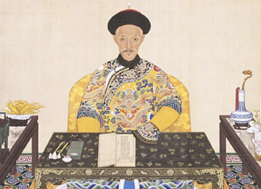 Fig 2: Gaoguang Emperor. Brush rest on his table.