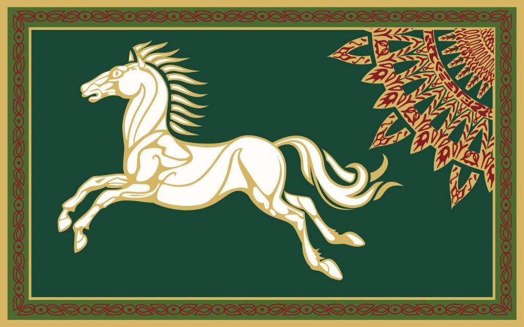 Fig: “Flag of the Kingdom of Rohan” – [Wikimedia Commons](https://commons.wikimedia.org/wiki/File:Flag_of_the_Kingdom_of_Rohan.svg.)  