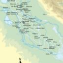 Fig. 2 - Map of southern Iraq during the reign of Samsu-iluna (1749-1712 BCE), the cities of Babylon and Kish are encircled, the Fort-of-Samsu-iluna was near the city of Tutub (on the outskirts of modern day Baghdad) - M. Sauvage and R. de Boer