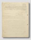 Achterkant -  Kladversie van brief (in het Duits) geschreven door de twee directeuren van het NINO, hoogleraren Böhl en De Buck, met verzoek tot vrijlating van Madelon Verstijnen, d.d. 7 februari 1945 - Fotografie Cees de Jonge
