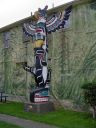 Another totem pole with (from bottom to top) a killer whale and a Thunderbird designed by Namgis artist Harold Alfred. <note>https://mapio.net/pic/p-10563198/</note>. 