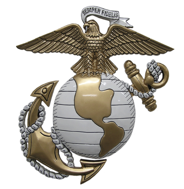 Fig.8. Small plaque with the US Marine’s eagle - [militaryplaques.com](https://www.militaryplaques.com/marine-corps-plaques/item/marines-ega-plaque)
