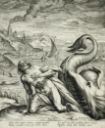 Figure 4: Jonah Spit out by the Whale_, Johann Sadeler (I), after Dirck Barendsz., C. 1582-before 1600. Rijksmuseum. Engraving, 23,6cm × 18,4cm. https://commons.wikimedia.org/wiki/File:Jonah_Spat_Up_by_the_Whale_LACMA_M.82.120.3.jpg