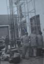 Scaffolding in the street - Photo taken from the Bastiaan family archive --