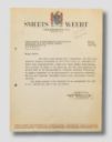 Brief van drukkerij Smeets over papierschaarste d.d. 19 december 1945 - Fotografie Cees de Jonge