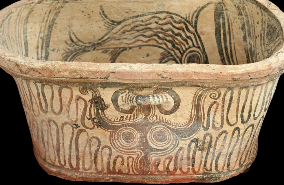 Figure 27: Larnax painted with an octopus and a fish, Sitia, 1440-1050 B.C.E - Archaeological Museum of Agios Nikolaos - [no. 262](https://www.wikiwand.com/en/Archaeological_Museum_of_Agios_Nikolaos) 