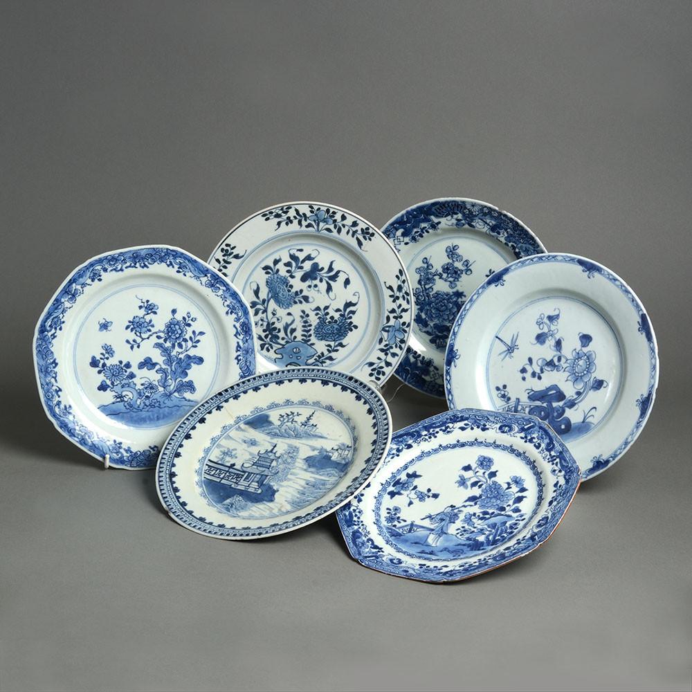 Fig. 1: 18th century Chinese Export Porcelain Plate [Timothy Langston](https://www.timothylangston.com/shop/objects/ceramics/a-collection-of-six-18th-century-qianlong-period-chinese-export-porcelain-plates/)