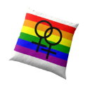 Fig. 2 - [Cushion with two Venus Symbols](https://www.redbubble.com/i/floor-pillow/Lesbian-Gay-Pride-Rainbow-Flag-Shirt-With-Two-Female-Venus-Symbols-by-Galvanized/30692210.TMTL5)