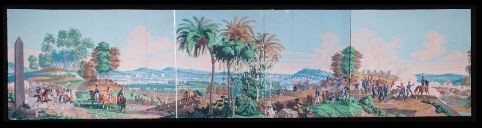 Panoramic wallpaper - “The French and Egypt” (1818), after a model by Jean-Julien Deltil