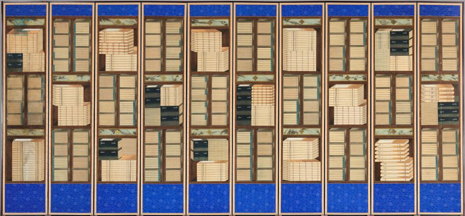 Figure 1: A court-style _ch’aekkado_. From the National Palace Museum of Korea, retrieved from eMuseum, [창덕6501](https://www.gogung.go.kr/searchView.do?pageIndex=1&cultureSeq=502LJE&searchRelicDiv4=CULD01&searchGubun=ALL1&searchText=창덕6501).