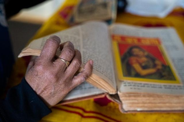 The Gita (geschreven in Hindi) - Foto Wilke Geurds