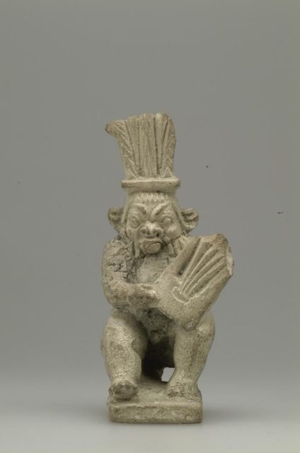 Fig 7: Amulet of Bes, probably holding a musical instrument, from Egypt – MET – [17.194.2234](https://www.metmuseum.org/art/collection/search/550925) 