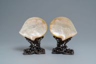 Pair at auction - [Rob Michiels Auctions](https://www.rm-auctions.com/attachment-cache/width/1000/2020/05/04/600f161/a-pair-of-chinese-carved-mother-of-pearl-shells-on-wooden-stands-19th-c-1.jpg)