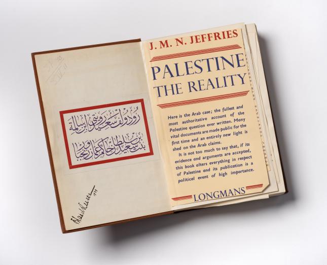 Fig. 2 - Inside J. M. N. Jeffries, Palestine: the reality, 1939 - photo Cees de Jonge