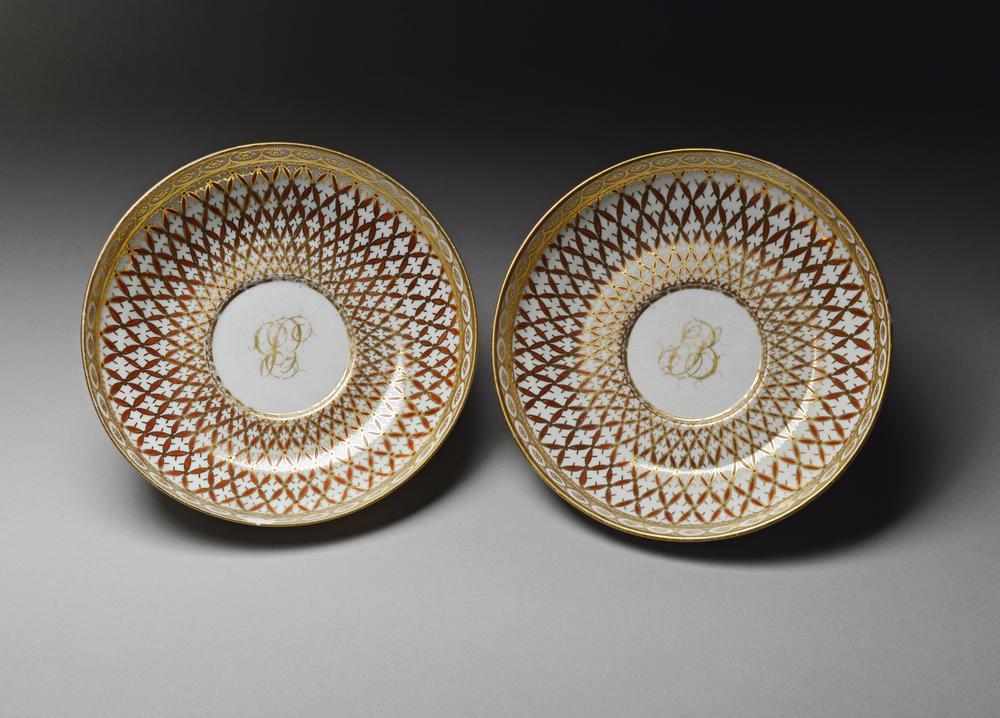 Fig. 1: The plates featuring the monogram of Ladies of Llangollen . [British Museum,1887, 0307, VIII.34](https://www.britishmuseum.org/collection/image/1613563163)